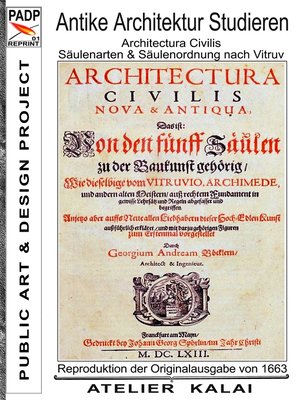 cover image of PADP-Reprint 1--Antike Architektur studieren--Architectura Civilis--Säulenarten & Säulenordnung nach Vitruv